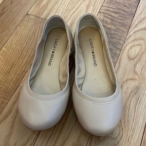 Tan Lucky flats